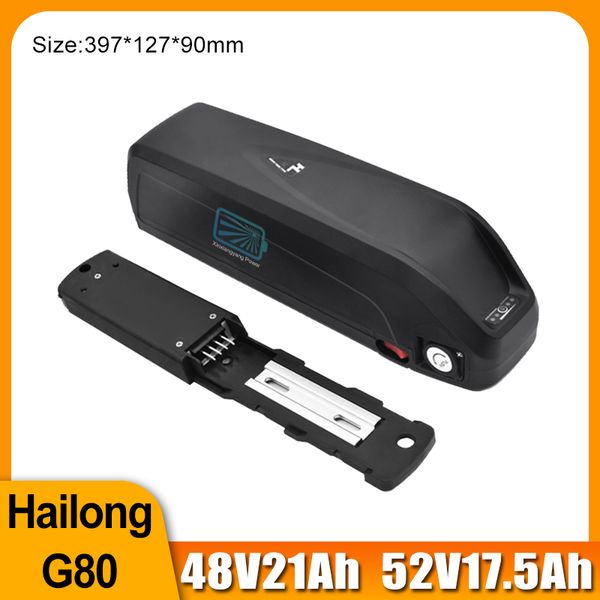 

48v 21ah 52v 17.5ah ebike battery 36v 28ah hailong g80 30a bms 350w 500w 750w 1000w 1500w 18650 cell bbs02 bbs03 bbshd