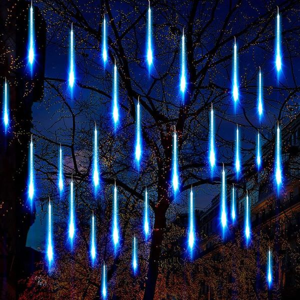 Strings LED 10pcs à prova d'água Meteor Shower Rain String Light Outdoor Christmas Decoration for Home Party Tree Ornament Us Pluled