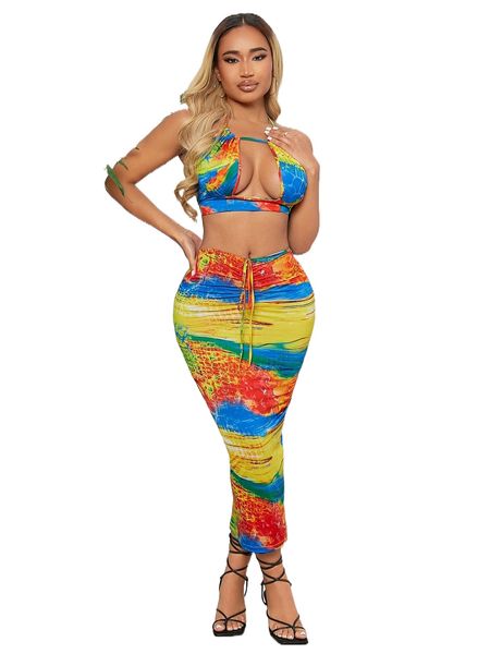 

sxy tie dye ruched skirt y7rg#, Black