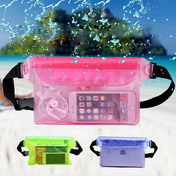 Wasserdichte Schwimmtasche, mehrfarbiger Gürtel, PVC, Tauch-Schwimmtasche für iPhone-Pad, praktisch und praktisch