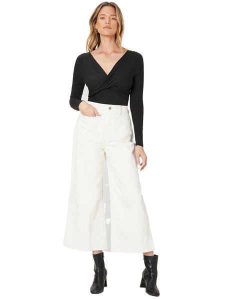 

motf premium cotton wide-leg jeans e7no#, Blue