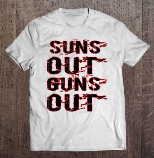 Suns Out Guns Out Egzersiz Komik Spor Salonu Kas Egzersiz Sunsout Tank Top T-Shirt Gömlek Boş Pamuk Gömlek Spor Tişörtleri Özel 220607