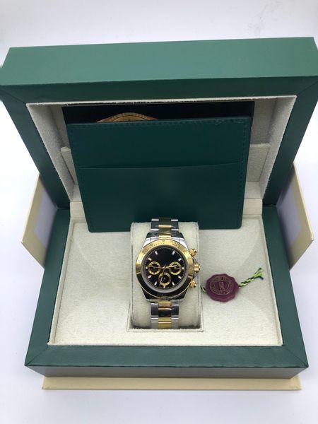 

with original box men watches 116500ln designer watch montre de luxe automatic wristwatch black dial 316l steel mustable folding buckle 2022, Slivery;brown
