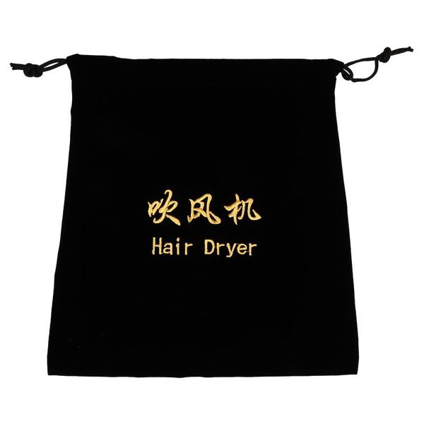 Sacos de armazenamento 1pc Saco de secador de cabelo Organizador de flanela para casa TravelStorage