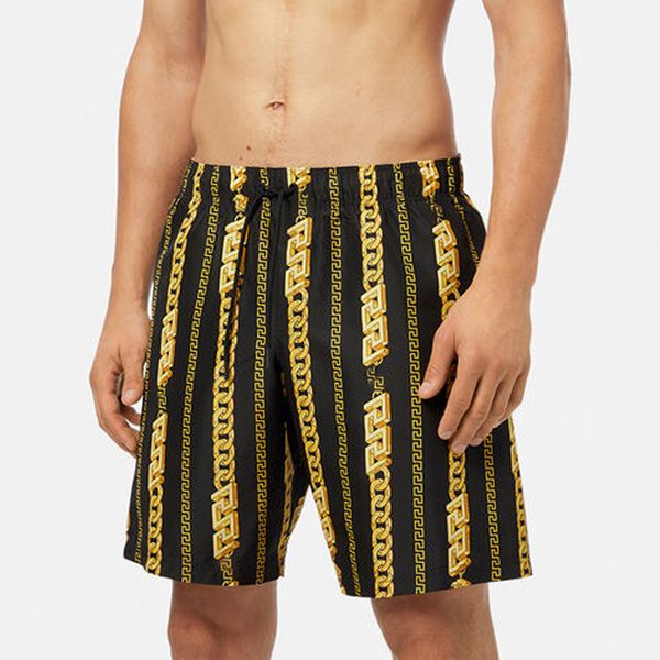 

european designer men's shorts summer mesh breathable slacks classic printed beach pants for both men and women me dusa italian m-3xl #, White;black