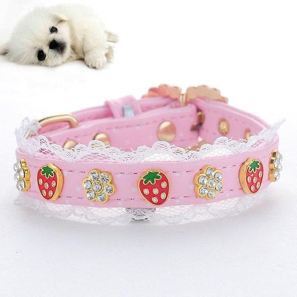 Colarinhos de cachorro colares flores fofas colarinho rosa colarinho de princesa estilo s m ldog