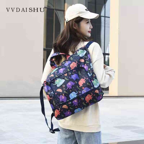 

bag backpack leisure foldable women's 2021 single shoulder beach large capacity handbag, Black;red