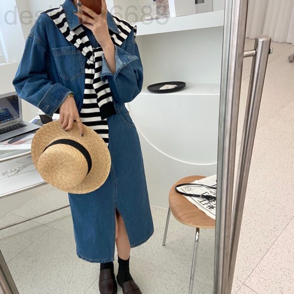 

casual dresses designer dp original denim dress women's striped shawl + casual loose fashion rxm0, Black;gray