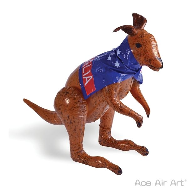 Modello animale gonfiabile realistico del canguro della mascotte del canguro con il capo dell'Australia per l'evento di promozione all'aperto fatto da Ace Air Art