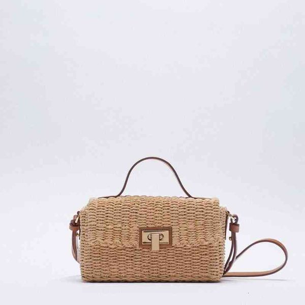 

portable straw woven bag, paper rope menger bag