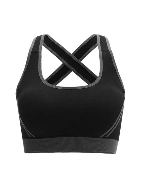 

high support criss cross sports bra w5lw#, Gray
