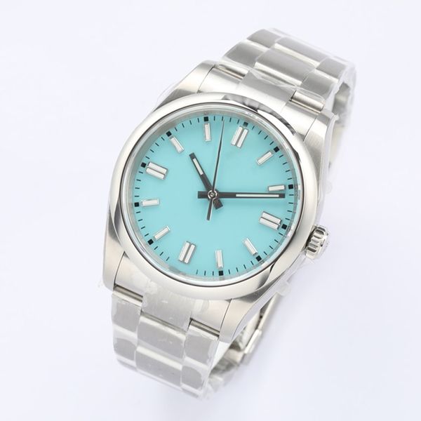 

men's watches 41mm automatic mechanical ladies 36mm oyster stainless steel strap st9 folding buckle sapphire mirror waterproof couple w, Slivery;brown
