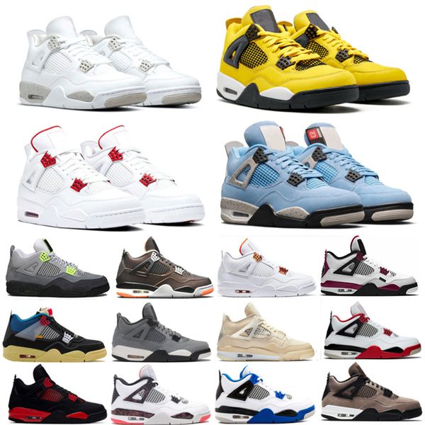 

jordn0s discount white oreo 4s mens basketball shoes cactus jack lightning what the bred red thunder men trainers sneakers sports size 7-13
