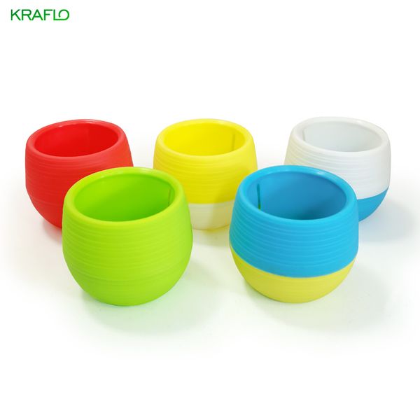 5 colori Ufficio balcone piante grasse moda creativa Arcobaleno vaso per piante colorato mini vasi da fiori coreani in plastica | Kraflo Grado