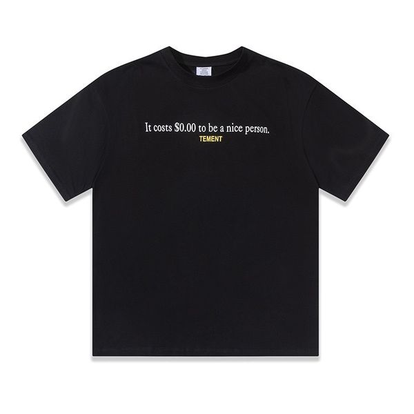 

2022 europe uk england cost 0 dollar embroidery tee high street t shirt spring summer men women skateboard fashion streetwear tshirt, Black;brown