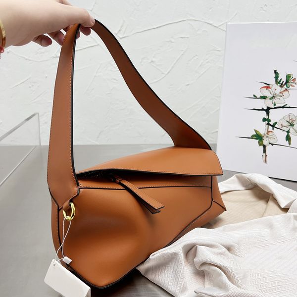 

famous designer hobo underarm bag genuine leather women handbag fashion chain one shoulder messenger ladies pure
