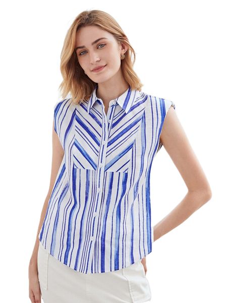 

motf premium linen shoulder pad blouse m0t7#, White