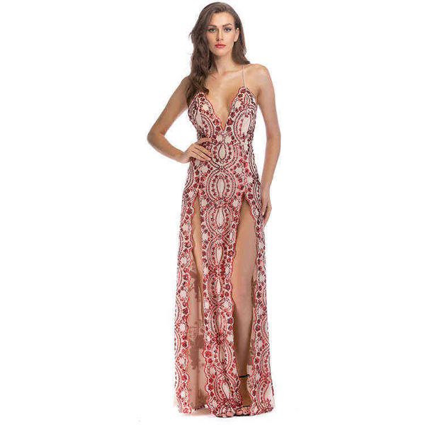 

new nightclub sling split shoulder drop sequin dress women's dress, Black;gray