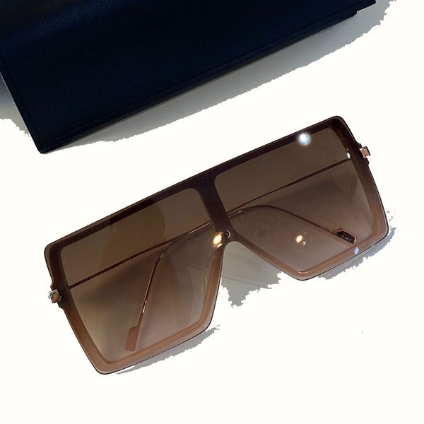 

men sunglasses designer women summer ultralight sl298 oversized rimless sunshade mirror limited edition sunglasses classic original box, White;black