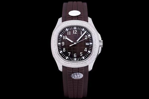 

men watches cal.324 automatic chain movement watches 40mm diameter 316l fine steel case sapphire crystal glass 006, Slivery;brown