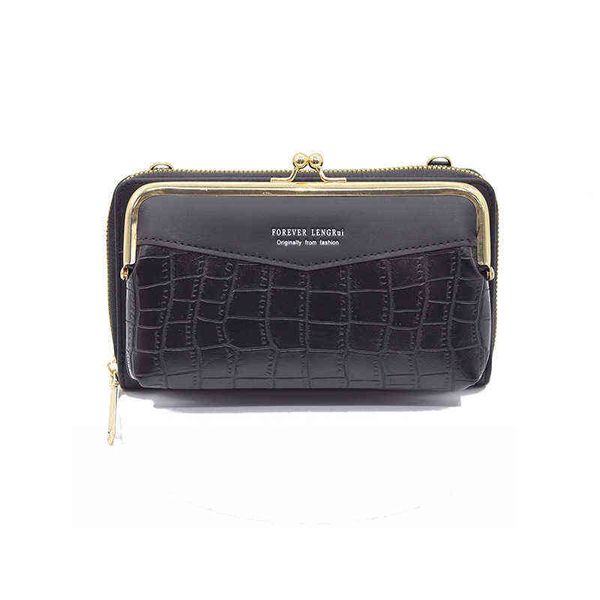 

women's small bag stone pattern horizontal zipper mobile phone bag korean version single shoulder diagonal bag zero wallet 220625, Red;black