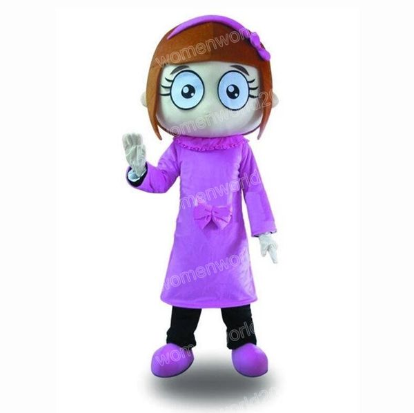 Halloween lila Kleid Girls Maskottchen Kostüm Simulation Cartoon Charakter Outfits Anzug Erwachsener Outfit Weihnachten Karneval Kostüm für Männer Frauen Frauen