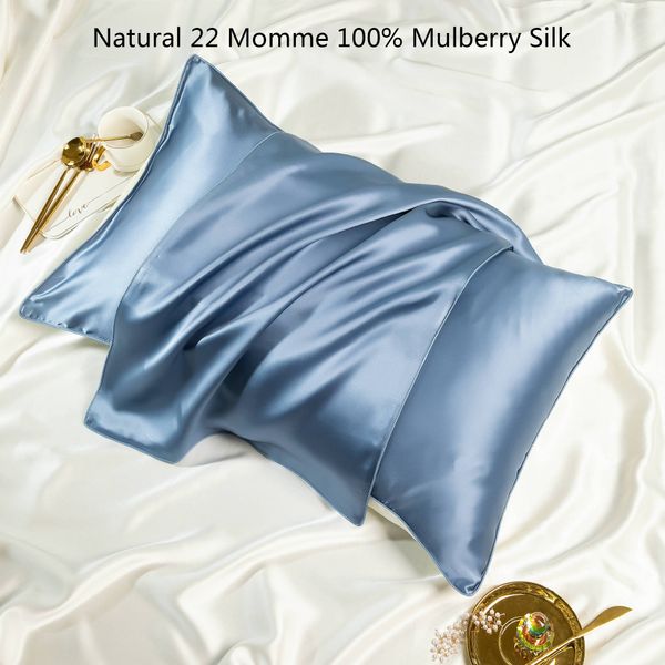 

natural 22 momme 100% mulberry silk pure real silk pillowcase pillow case