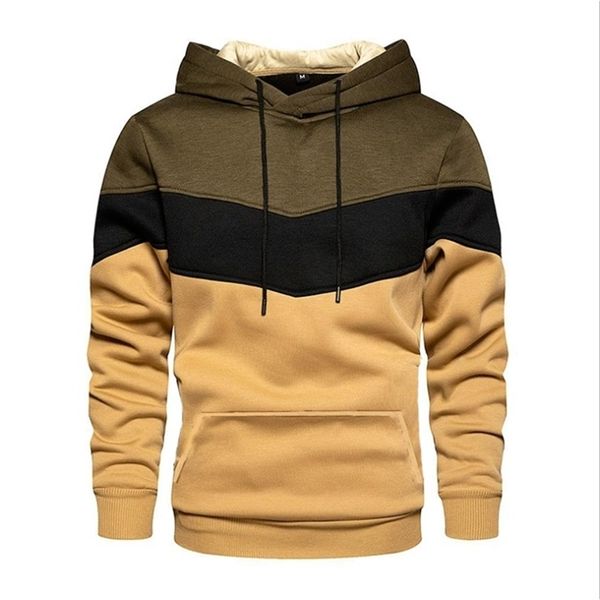 

men hoodies sweatshirts patchwork autumn casual hoodie male thick hoodies hip hop streetwear hooded pullover men clothing 210924, Black