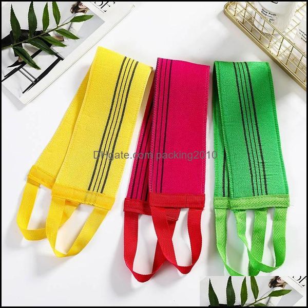 Outros banheiros suprimentos para casa Garden LL Banhando Bathing Towel Towel Brush Pl Back Strip Backs Belt BA BA DHVGT