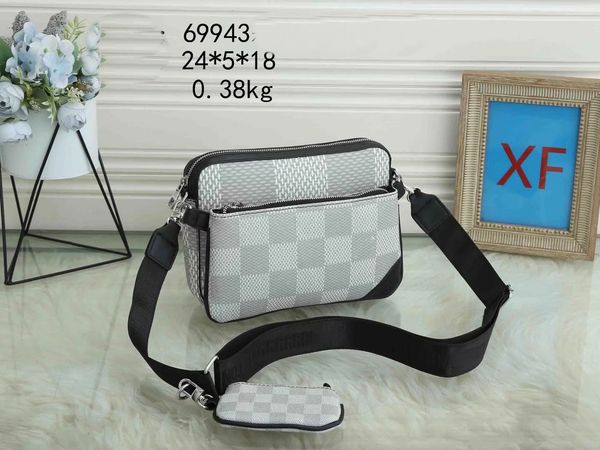 

fashion trio designer bags mens shoulder bags genuine leather briefcases bolsas women messenger bag wedding dress business crossbody bag han
