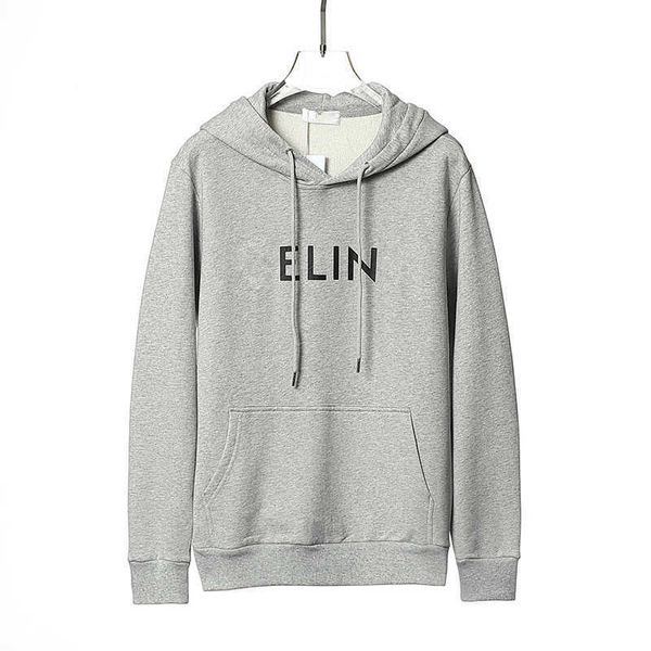 

men's hoodies correct version 21fw autumn and winter new basic english alphabet printing men's and women's cl casual loose ho, Black