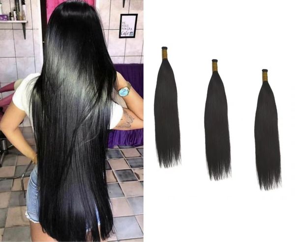 

b 100% straight no weft unprocessed peruvian human hair bulk natural black 3pcs lot