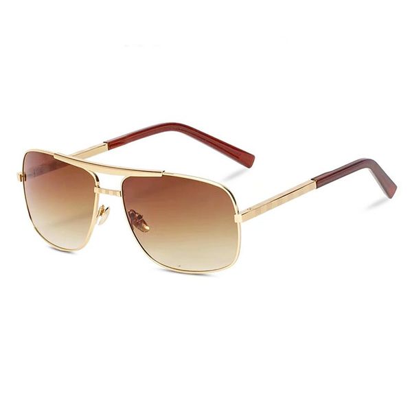 

new fashion classic 0259 sunglasses attitude sunglasses gold frame square metal frame vintage style outdoor classical model 02592555, White;black