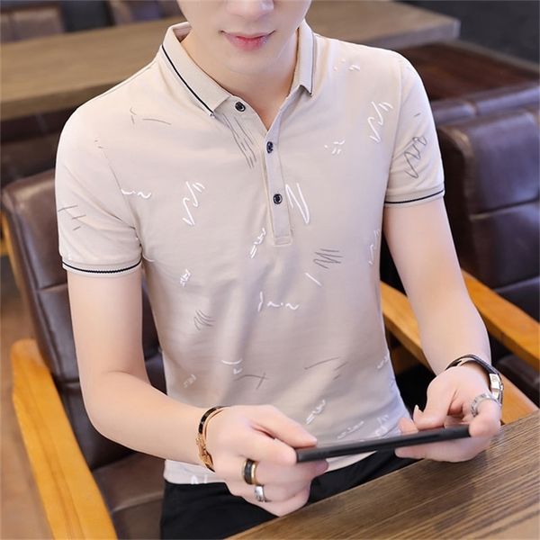 95% Baumwolle Herren Poloshirt Kleidung Blumendruck Kurzarm Slim Fit Herren Poloshirts Casual Homme Plus Größe 4XL XXXXL 16 Farben 220402