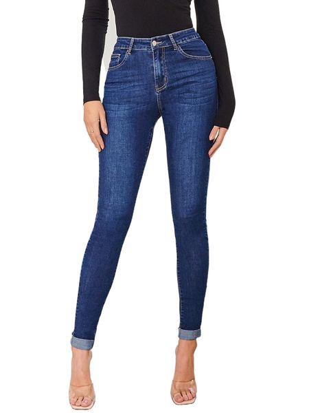 

tall roll up hem skinny jeans t5xb#, Blue