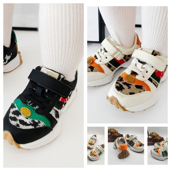 

kids toddlers retro designer casual shoes sneaker vintage boys girls waisted sports trainer skate shoes multicolour red green strip leather