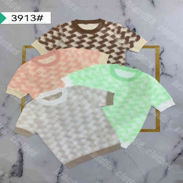 

women knits sweaters shirts 5a open waist shorts tees slim jacquard logo short sleeves t-shirts tech crew neck pullover f..di womens design, White