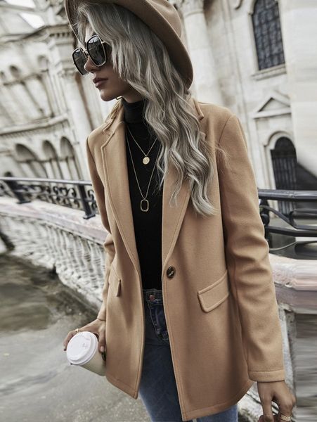 

single button flap detail blazer c2cd#, White