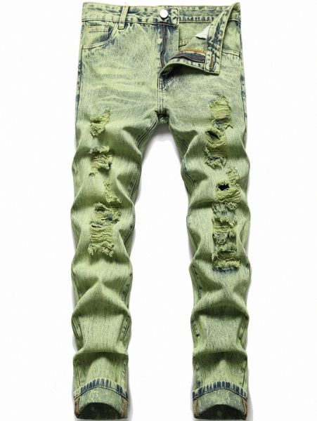 

men ripped slant pocket jeans g2dl#, Blue