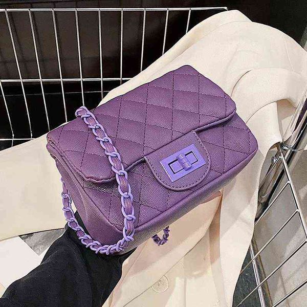 

flap crossbody messenger sling bag for women 2022 luxury brand design mini handbag fashion chain quilted shoulder bag handbags p g220509