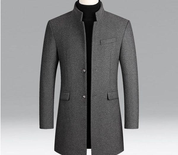 

autumn and winter men's wool & blends casual fashion winter jacket, Black