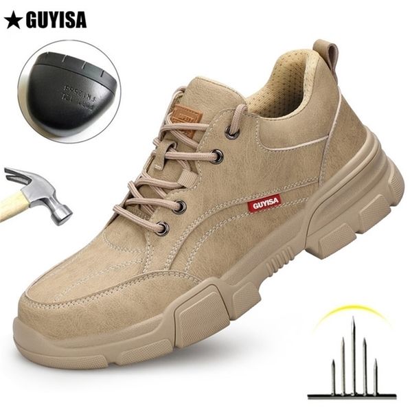 

steel toe boots for men military work boots indestructible work shoes desert combat safety boots army safety shoes 220628, Black;brown