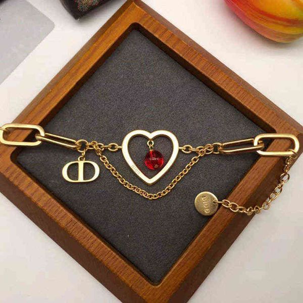 

jewel red agate smart love double layer bracelet girlfriends keepsake style old stitching, Black