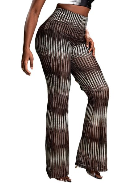 

sxy graphic print high waist pants d0jn#, Black;white