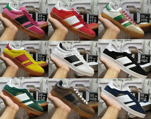 

designer cool x gazelle esquisite shoe men's and women's low-cut stripes patchwork collaboration letters outdoor sports women&#039