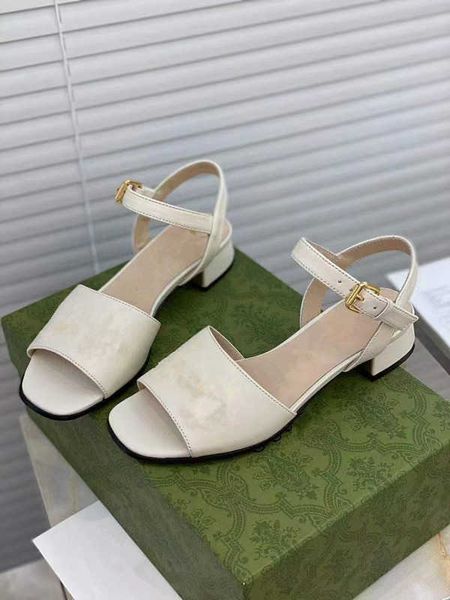 

chunky sandals heels slides designer shoes slides woman sandal famous designers chunkys leather rubber heel womans 2.5cm high quality, Black