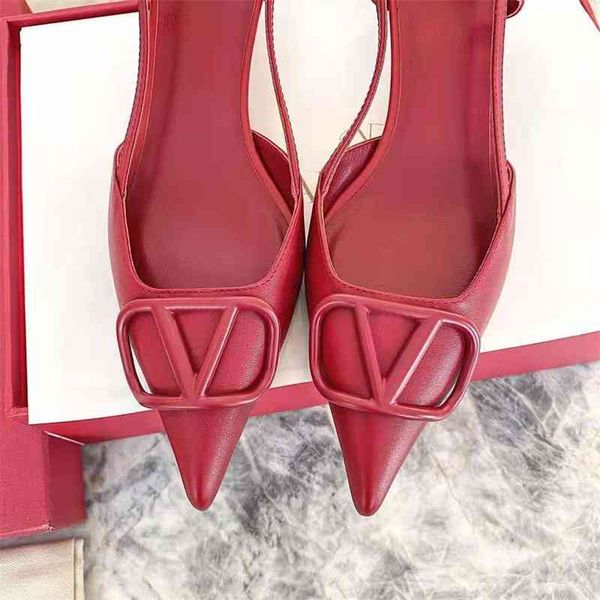 

valentinnos shoes pointed women silver heels sandals rhinestone slides luxury v-button high-heeled designer autumn shallow thin heels 9fkt, Black
