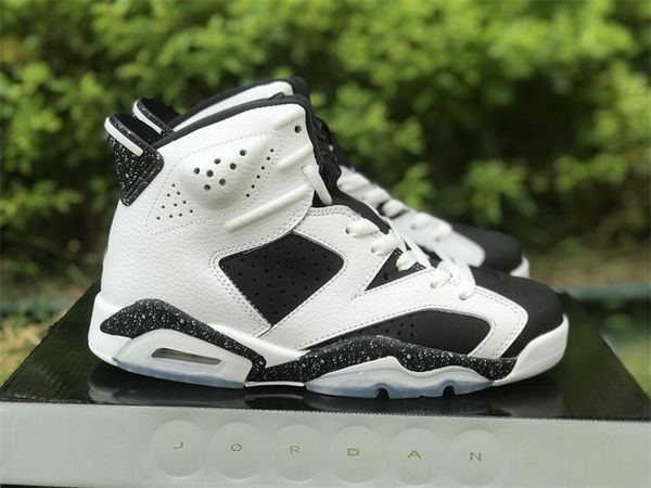 

2022 oreo authentic 6 6s basketball shoes outdoor men sports sneakers black white with original box 384664-101, Red;white
