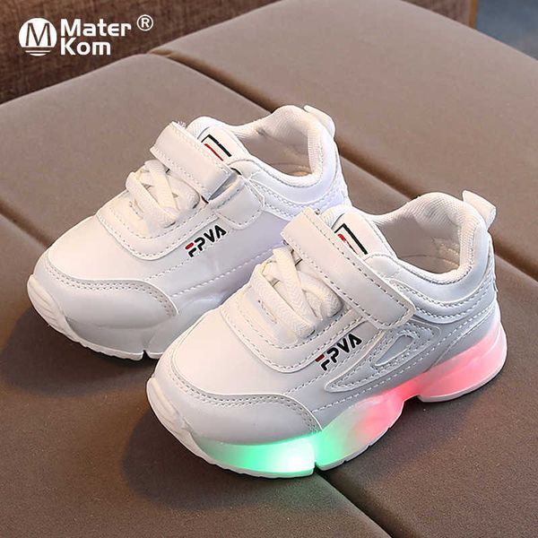 

size 21-30 children light up sole baby led luminous glowing lighted sport shoes kids sneakers, Black;red