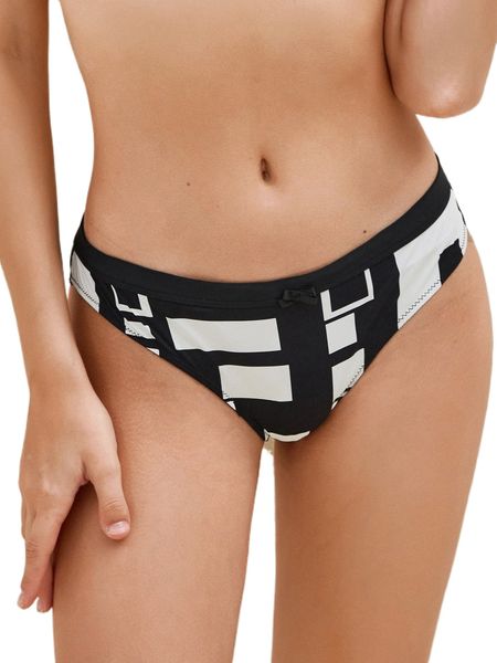 

geometric print panty j6zf#, Black;red